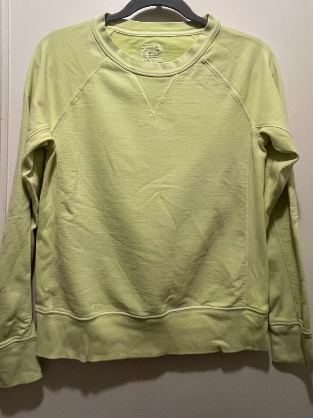 Gap Vintage Soft Lime Green Raglan Crewneck Sweatshirt - Size XS